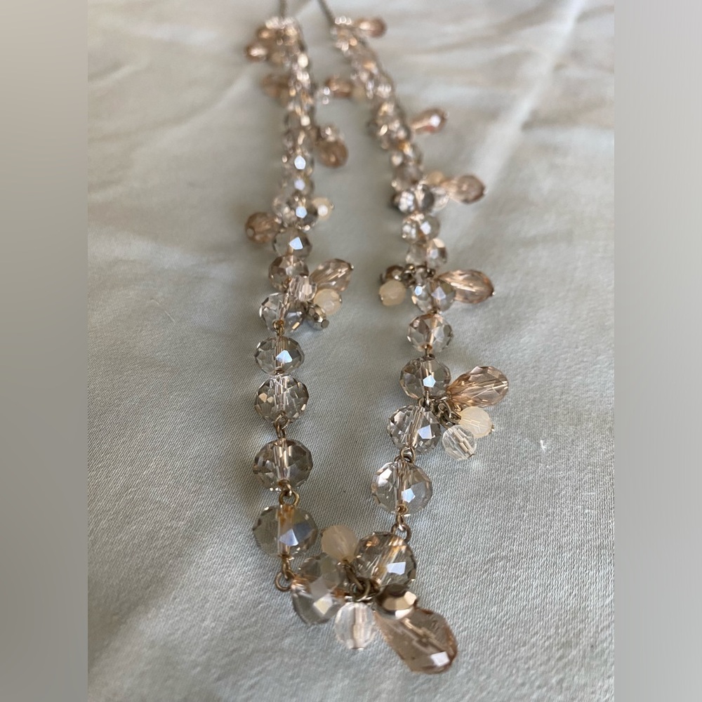 Long cluster bead necklace